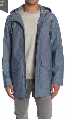 Hooded Fishtail Parka Rain Coat 