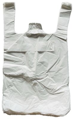 500x Hemdchentasche Tragetasche Weiß Kunststtoff Beutel 30x20x60cm Extrastark