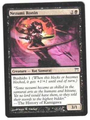 Magic_the_gathering Champions of Kamigawa Nezumi Ronin #130 MTG,LP Common