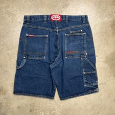 Vintage Y2K Ecko Unltd Carpenter Jorts denim shorts baggy fit jorts blue Mens 40