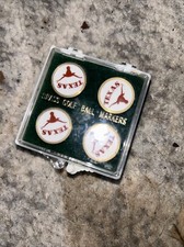 Texas Longhorns Brass Golf Ball Markers Set Of 4 Preowned