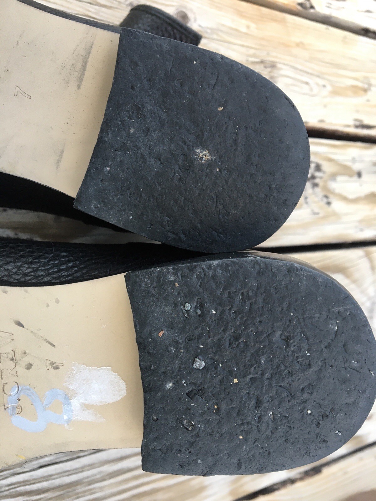 J Crew Black Solid E0849 Leather Pull On Biker Bo… - image 6