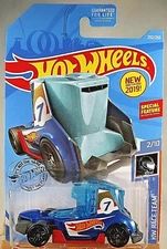 2019 Hot Wheels #232 HW Race Team 2/10 HAUL-O-GRAM Blue w/Black Pr5 Spoke Wheels