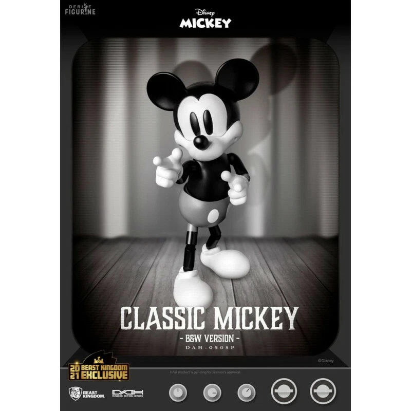 Disney MICKEY MOUSE Classic Black & White TOPOLINO EXCLUSIVE Figure DAH-050SP - Immagine 2 di 3
