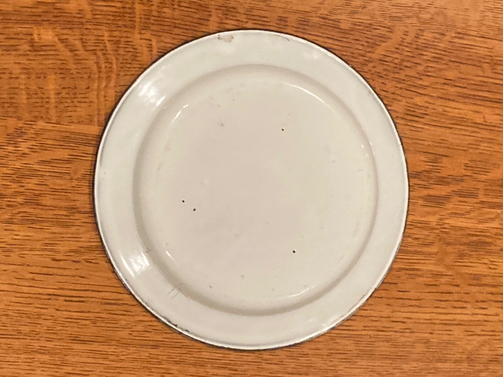 Vintage Enamelware Plate 9 inch Black Edge eBay