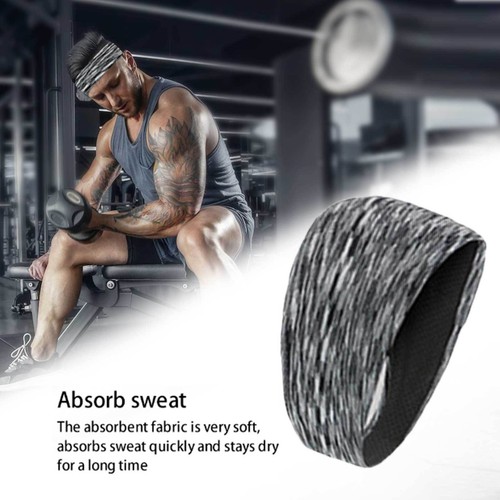 Men Women Sports Headband Anti-Sweat Band Running Yoga Stretch Sports Head Bands - Picture 7 of 18