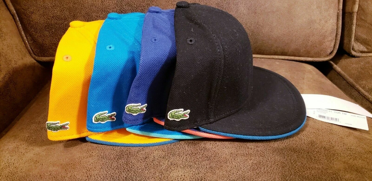 NEW Lacoste Men s L VE Flat Brim Hat Cap Size M L