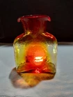 blenko glass double spout watter bottle #384 8" dated 2024 and artist signed