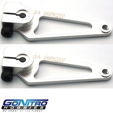 Go Nitro Hobbies 24T Aluminum A Spec Servo Arm 2 Silver Hitec