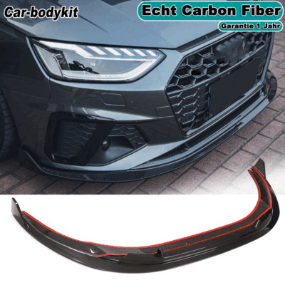 DRY Carbon Fiber Front Lip Front Bumper Spoiler For Audi A4 B9 SLINE S4 2020-22 