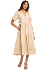 NICHOLAS Briela Cotton Midi Dress Size 8 AU Casual Work Summer Pre owned