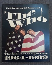 The Who Kids Concert Program 1989 The Kids Are Alright 1964-1989 25th Rock Mod