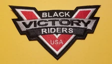 Black Riders Victory Motorcycles USA Embroidered Patch approx 2.75 x5"