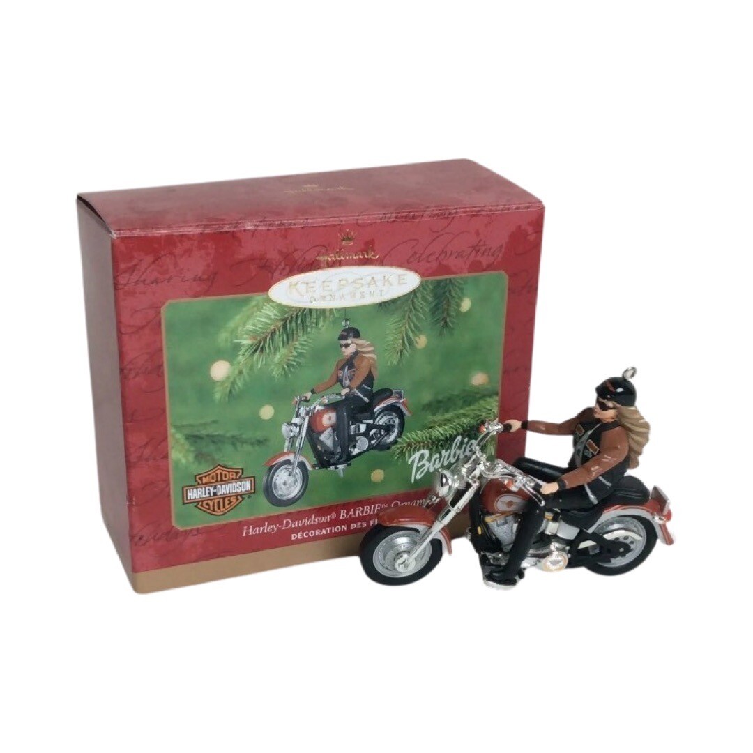 Hallmark Keepsake Ornament Barbie Doll Harley Davidson Motorcycle