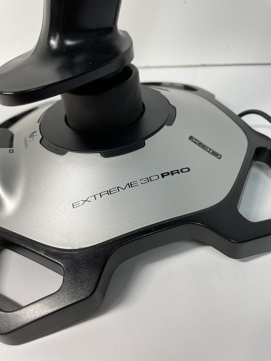Logitech Extreme 3D Pro Joystick Für PC – Mit 12 Aktionstasten, 8-Wege-Rundblickschalter, Schubregler & Software