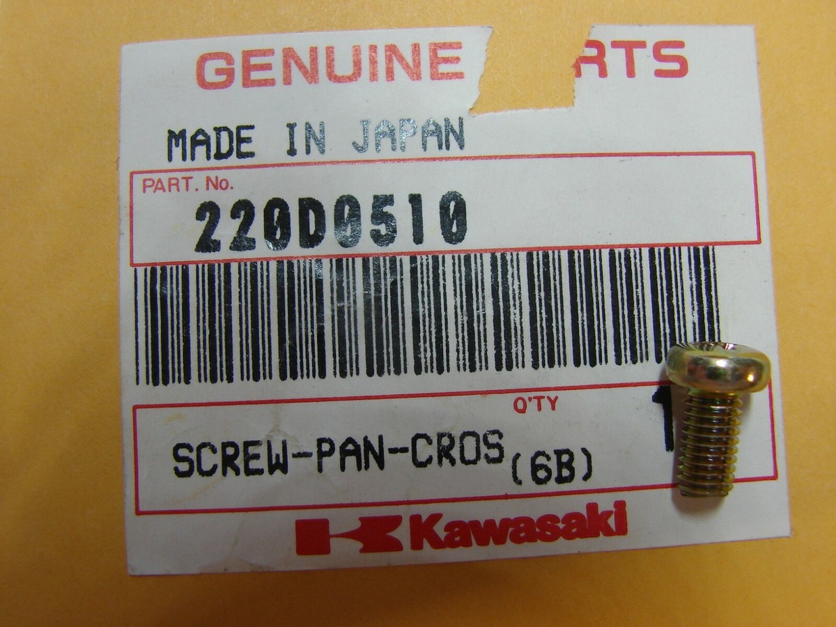 NOS KAWASAKI PAN HEAD SCREW 5X10 220D0510 NEW OEM | eBay