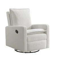 RECLINER GLIDER CHAIR Swivel Ergonomic White