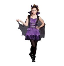 New Witch Girls's Wicked Beauty Teen Purple Black Halloween Costume
