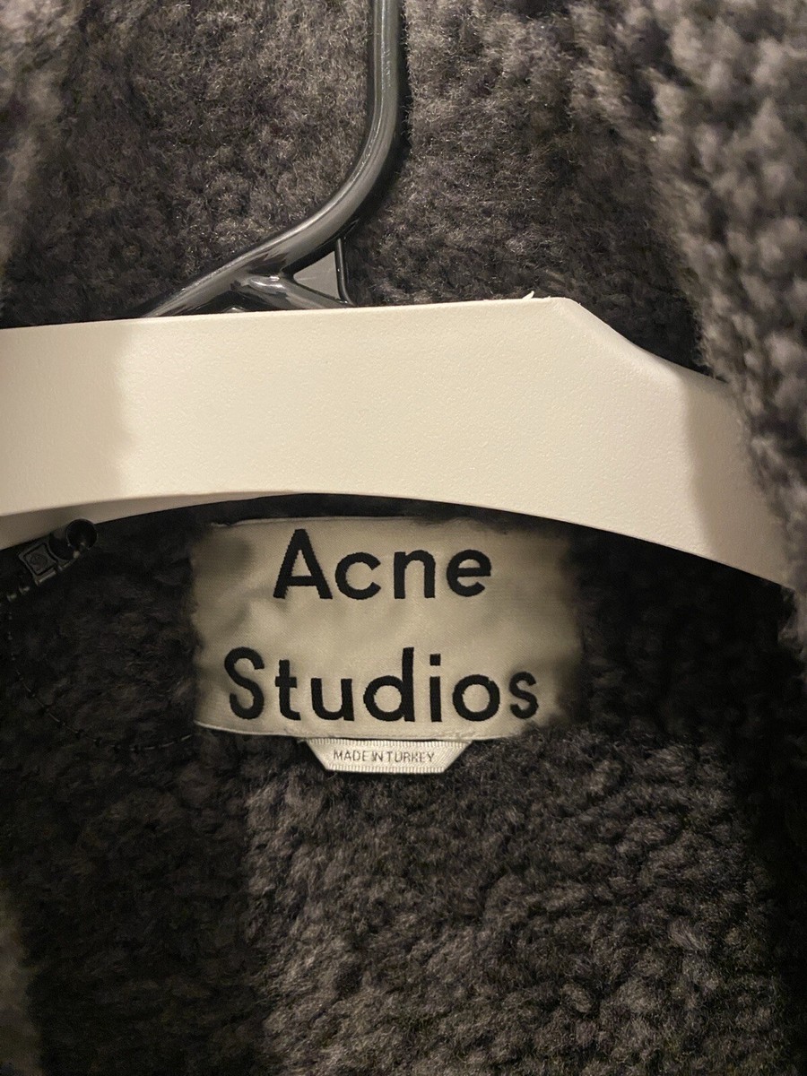 【sale】acne studios verocite 34 Acne Studios Black Suede and Shearing Velocite Jacket (Size 34