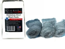 434 Stainless Steel Wool Pads, 6pc Assorted Pack (Fine, Medium, Coarse) - USA!