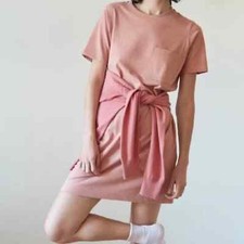 EVERLANE Women's Weekend Single Pocket T-Shirt Dress Crew