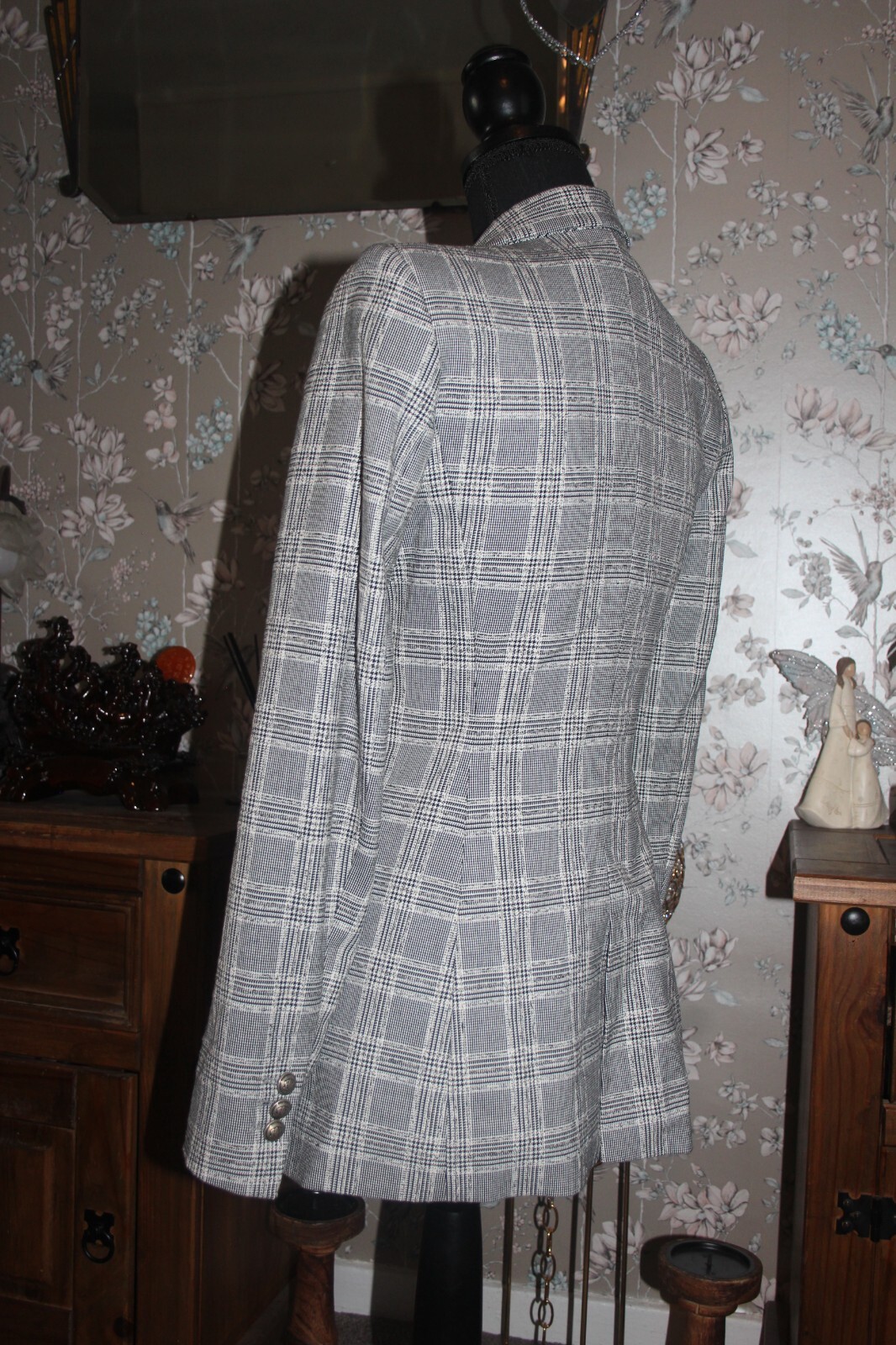 ZARA Checked Micro Houndstooth Check Monochrome D… - image 5