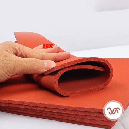 Plate Seal Mat Pad High Temp Thick 1mm~6mmSilicone Sponge Rubber Sheet Red Foam - Picture 13 of 17