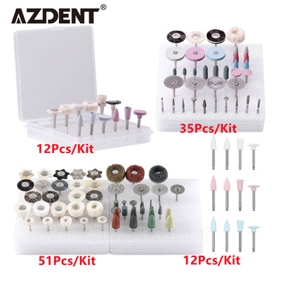 Dental Lab Polishing Kits HP Diamond Burs Brush For Composite Ceramics Porcelain