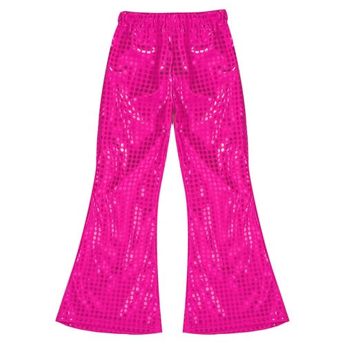 Pantalones acampanados de lentejuelas brillantes de cintura elástica para niños niñas - Imagen 44 de 97