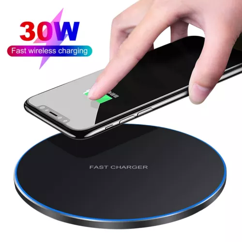 US 30W Wireless Charger Fast Charging Pad Mat For iPhone 16 15 14 13 12 Pro Max - Picture 21 of 23