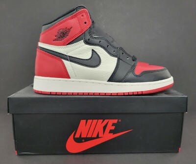 DS Nike Air Jordan 1 Retro High OG GS Bred Toe (575441-610) Size