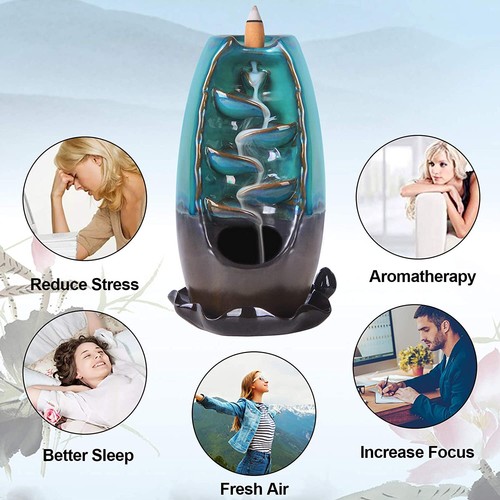 SOLEJAZZ Backflow Incense Burner 5-in-1 Waterfall - Foto 3 di 4