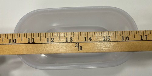 Tupperware Ovalado #2 Modular Mates #1612-13 4,75 Taza Transparente con Tapas Rojas Lote de 2 - Imagen 11 de 12