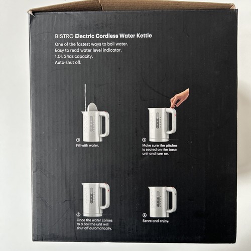 Bodum Bistro Electric Cordless Water Kettle for Coffee & Tea - 34 oz - 第 2/5 張圖片
