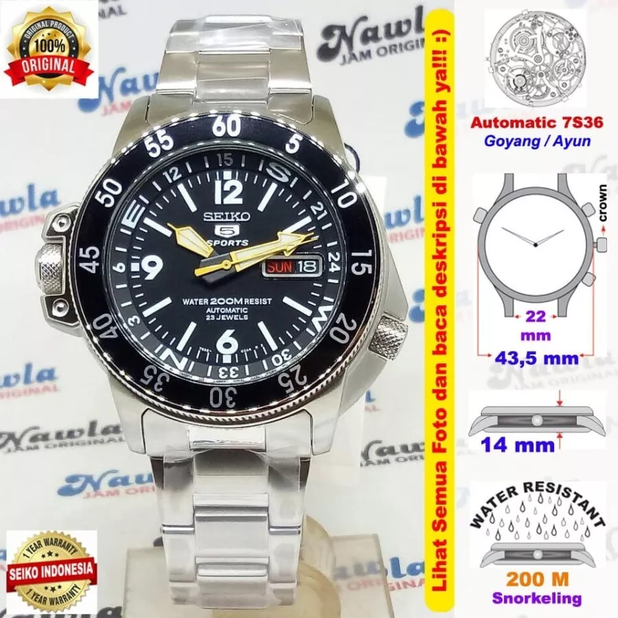 Brand New Seiko 5 Sports SKZ211K1 Atlas Black Dial Movement | eBay