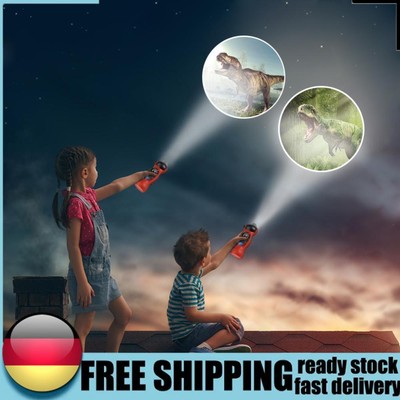 Kids Cartoon  Dinosaur Projector Flashlight Baby Sleep LED Project Lamp Toy