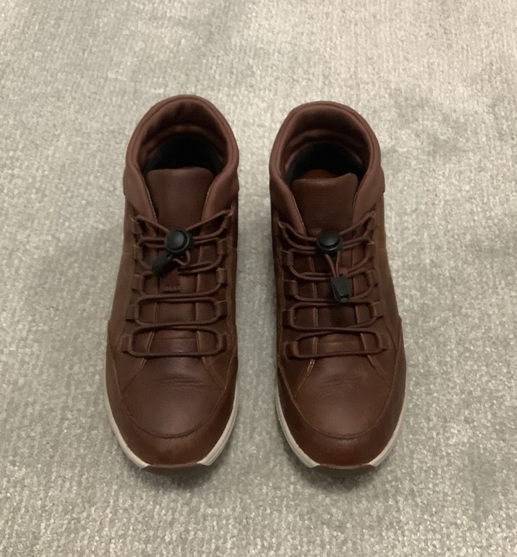 Clarks UN Cruise Mid Ankle Sneaker Boot Brown Leather Waterproof Women 8 M