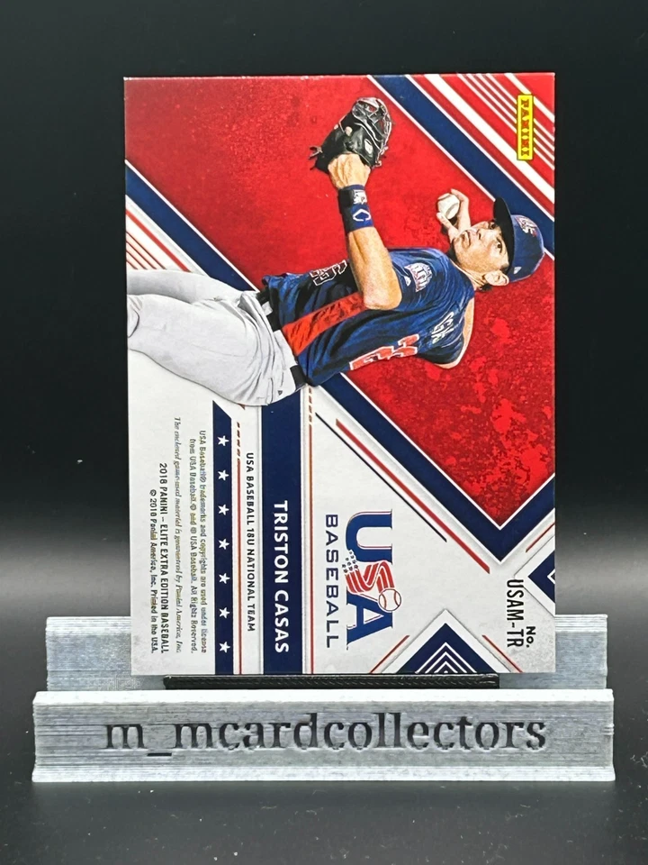 Triston Casas 2019 Panini Elite Extra Edition #USA-TR Gold /99 USA National Team - Image 2 of 2