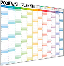 Wall Planner 2026 UK - A1 Extra Large 84 X 60Cm Colour Full Year Family Planner 