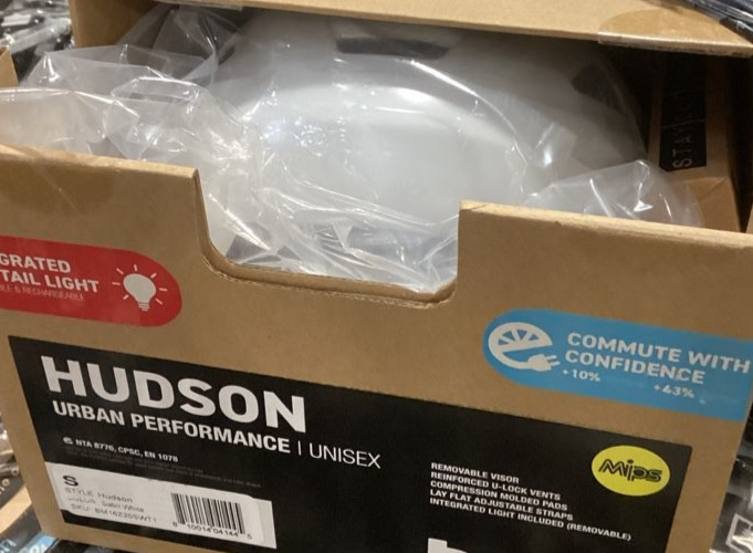 Bern Hudson Urban Performance Adult Small Bike Helmet w/Light MIPS Satin White