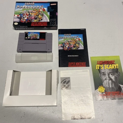 Super Mario Kart (Super Nintendo SNES) Complete in Box CIB Authentic- Exc Cond