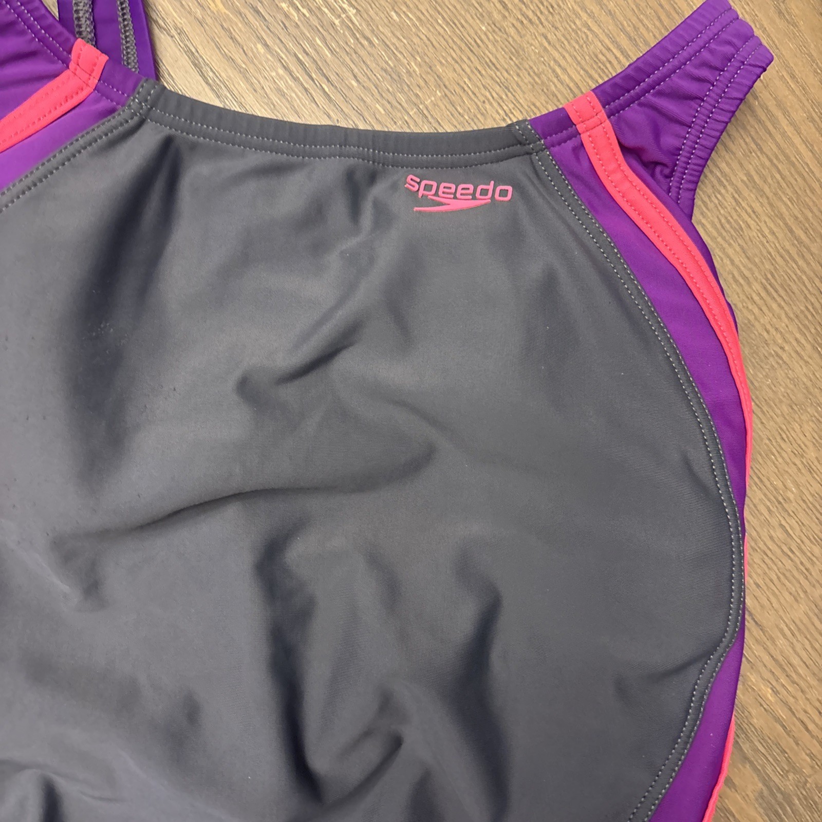 SPEEDO Powerflex Eco Solid Super Pro Back Gray/pu… - image 2