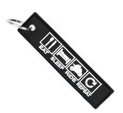EAT SLEEP RIDE REPEAT - MOTORCYCLE KEYCHAIN