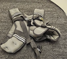 Apexup 15lbs Weighted Vest Stripe Gray for Strength Training Exercise Fitness