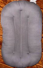 Snuggle Me Organic Support Baby Lounger Pillow, Organic Cotton, Gray
