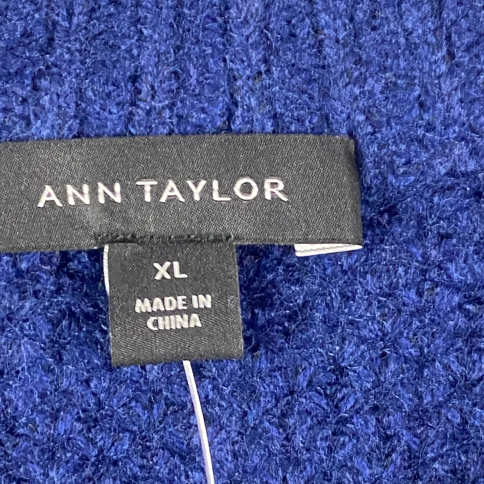 Ann Taylor Jeweled Button Pocket Sweater Jacket Size XL Open Front Heavy Knit - Image 4 of 4