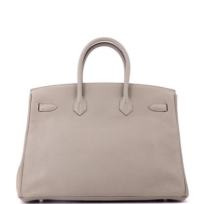 Hermes Birkin Handbag Green Clemence with Palladium Hardware 35 | eBay