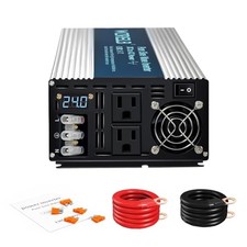 3000W Pure Sine Wave Inverter 24V DC to 110V 120V AC Power Converter with LED