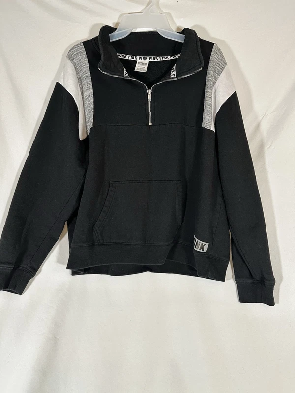 victoria-secret-vs pink campus quarter zip sweatshirt