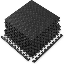 48 SQ FT Interlocking Foam Mats Tiles Gym Play Garage Workshop Floor Mat 12 Mats